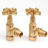 Westminster Traditional Manual Cross-Head Radiator and Towel Rail Valves (Un-Lacquered