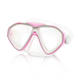 BRTNUP Diving Goggles Children's Snorkel Mask Snorkel Goggles Swimming Goggles Anti Fog Diving Mask with Nose Protection for Teenagers Boys Girls Children Age 5-16 Years (Pink)