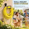 Wall-Mounted Garden Hose Holder – Black Metal Hose Hanger for