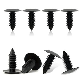 Dogary 8 PCS Bumper Plugs License Plate Hole Clips, Waterproof & Rustproof Body Bumper Fixing Cover Clips, Fender Mudguard Trunk Lid Fastener Replacement, Universal for Most Cars, Trucks (Black)