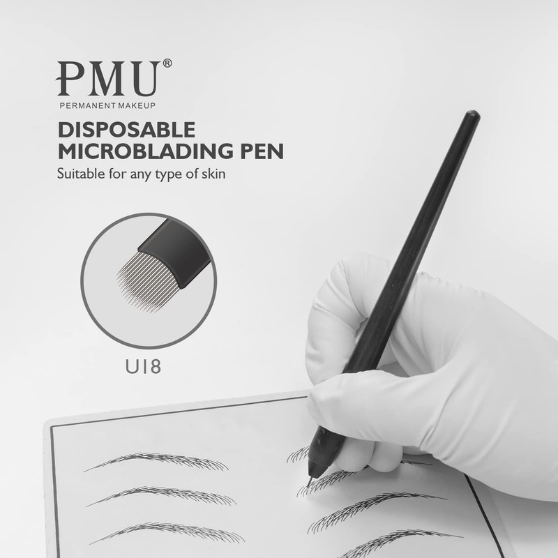PMU Disposable Microblading Pen with U18 Needles for Permanent Makeup
