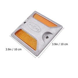 2pcs Reflective Casting Road Markers Cat Driveway Deck Lights Bike Reflectors Flashing Security Accessories Driveway Marker Lights Street Markers Snow Removal Aluminum Pants