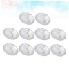 STOBOK 10pcs Oval Howlite Stone Supplies for Jewelry Craft Making