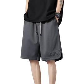 [Running sheep] ハーフパンツ メンズ スウェット 半ズボン ジャージ下 カジュアル ショートパンツ スポーツ ハーフ フィットネスパンツ 夏服 [UVカット・通気速乾] 2515dgr-M