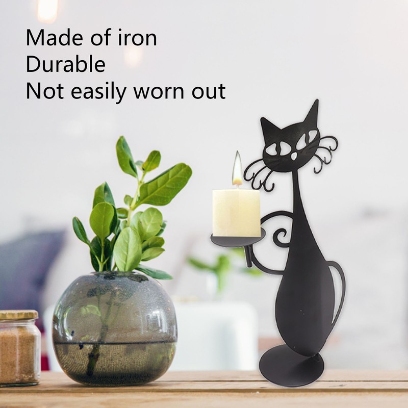 Home Decor Candlestick Durable Cat Candle Holder Decorative Candlestick Holder