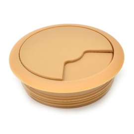 60mm Beech PC Computer Desk Plastic Grommet Table Cable Tidy Wire Hole Cover by GTV