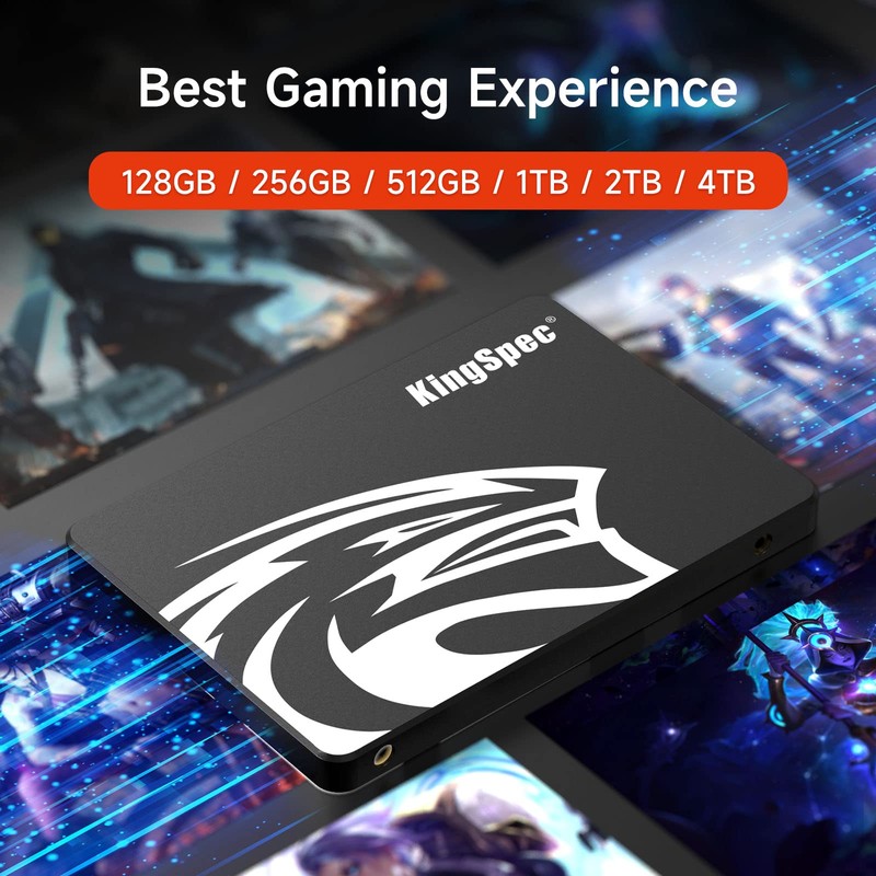 KingSpec 128GB 2.5 SSD SATA III Internal - 550MB/s Read,