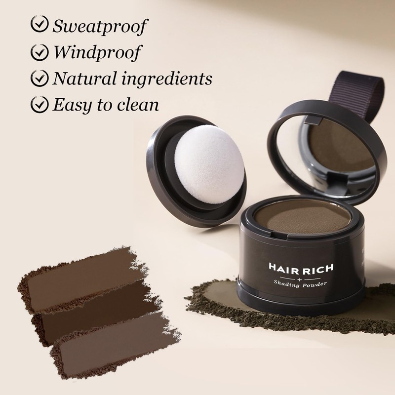 Hairline Shadow Polvo Para Rayitas, Polvo para Retocar Raíces, Corrector