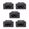 uxcell Uxcell C8 Panel Mount Plug Adapter 250VAC 2.5A 2