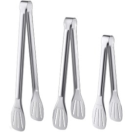 Set of 3(14'',12'',9''), Kitchen Tongs,Cooking Tongs Stainless Steel Non Stick Barbecue Tongs for Salad,BBQ,Serving,Buffet,Ice,Frying Tongs Utensils Cooking Food