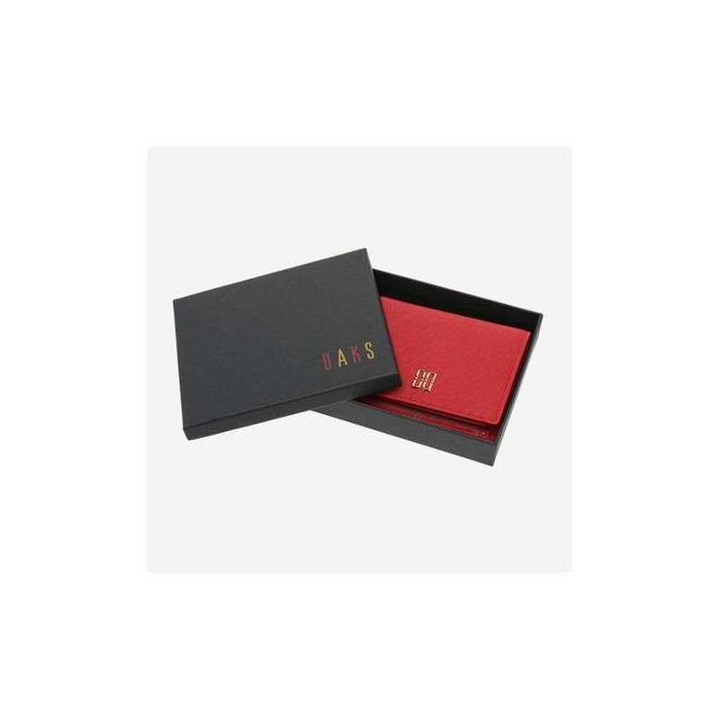 Daks (신세계강남점)레드 컷팅로고 카드지갑 DCWA2F002 (Shinsegae Gangnam) Red Cutting Logo