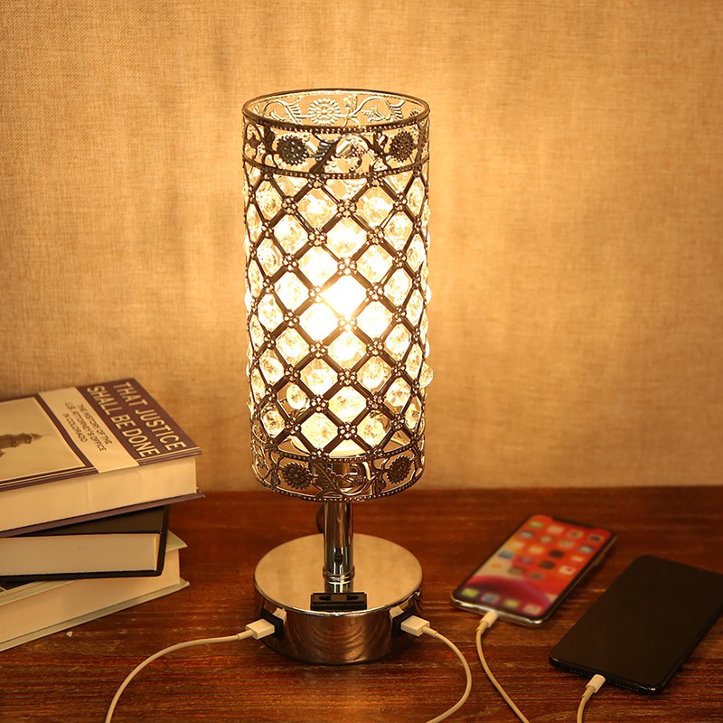 Tomshine Touching Control Bedside Table Lamp with Dual USB Charge