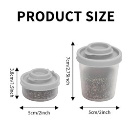 4 Pcs Travel Salt and Pepper Sets,Mini Salt and Pepper Sets,Salt and Pepper Shakers in A Range of Sizes, Transparent Salt Pepper Set,for Home,Camping,Picnics,Lunch Boxes(Trumpet,Medium)