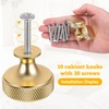 sdhiiolp 10 Pcs Cabinet Knobs Matte Gold Metal Round Knurled