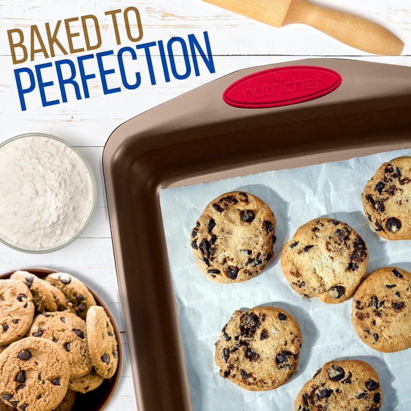 NutriChef 5-Piece Baking Pan Set - Carbon Steel Stackable Bakeware
