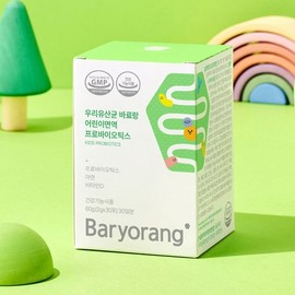 Baryorang 우리유산균 바료랑 어린이면역 프로바이오틱스 키즈 돌 아기유산균 6개월분 (2g x 180포) Our Probiotics Barolang Children's Immune Probiotics Kids 6-Month Supply (2g x 180 Sachets)
