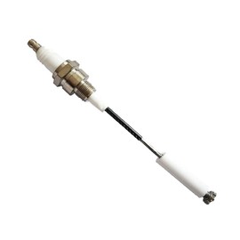 Meter Star 7.8in M14 x1.25 Ignition Electrode Ceramic Pipe Fittings Rod Burning Stick Burner Ignition Needle Spark Plug Ion Probe,Used for heater boilers high BTU spark ignition