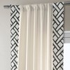 HPD Half Price Drapes Bordered Solid Cotton Curtains for Bedroom