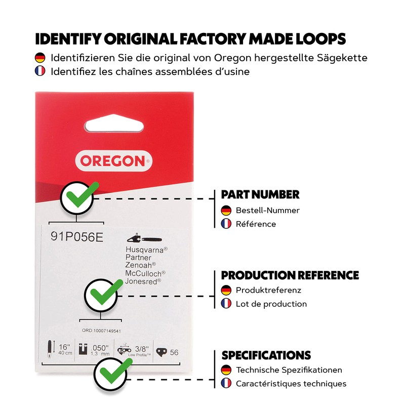 Oregon Chainsaw Chain for 16-Inch (40 cm) Bar -56 Drive