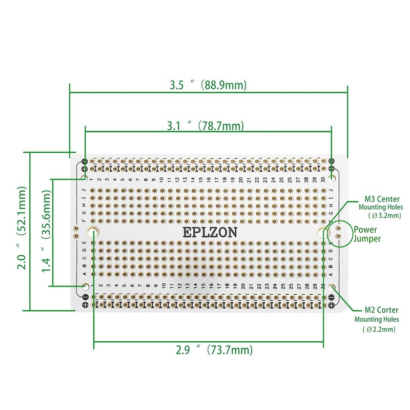 EPLZON Prototype Board Solderable Breadboard Double-Sided PCB Circuit Board for