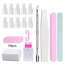 Reusable Toe Nail Polish Remover Clips & Soak Off Caps Kit - Gel Manicure/Pedicure Removal Tools for At-Home Use, Salon Quality DIY Nail Care Set (Set 4)