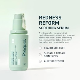 Suero Calmante para la Piel que Reduce la Irritación de la Moléculas Calmantes de Árnica, Avena y Vitamina F, 1 Onza Líquida, Prequel, SKIN_SERUM, Pre