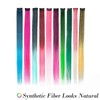 10Pcs 20" Rainbow Color Straight Hair Extensions Clip in Multi-Color