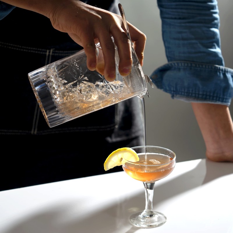 Homestia Cocktail Mixing Glass, 24 oz Weighted Old Fashioned Glass