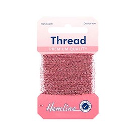 Hemline Glitter Thread 10m – 20% Metallic 80% Viscose Sparkly Extra Strong Yarn for Hand Sewing, Garment Repair, Customization & Craft Projects, DIY, Stitching, Embellishment.
