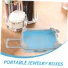NOLITOY 2pcs Mini Rolling Suitcase Candy Box Plastic Luggage Storage
