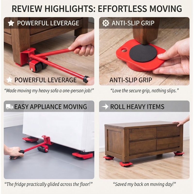 Furniture Mover Tool for Heavy Furniture – Lifter and Rolling