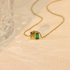 Umeher Initial Birthstone Necklace for Women 14K Gold Plated Dainty