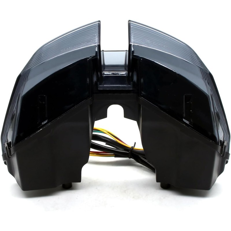 MZS Motorcycle LED Tail Light, Integrated Turn Signal Blinker Running