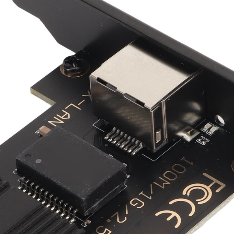 PCIe Network Card 10/100/1000/2500Mbps Gold Plated Pin Aluminium Alloy Gigabit