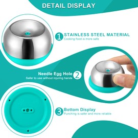 Egg Picker Stainless Steel Egg Picker Egg Cutter Semi-Automatic Kitchen Dining Bar Cooking Tools 2 Pieces