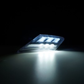 YLT AUTO Signal Side Marker Lights Clear Lens White LED Front Bumper Turn Signal Parking Lights, Compatible with 2013-2020 Subaru BRZ, 2013-2016 Scion FR-S, 2017-2020 Toyota 86/GT86 (Pair)