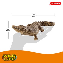 Schleich Wild Life, Realistic Wild Animal Toy for Boys and Girls, Crocodile Toy Figurine with Movable Jaw