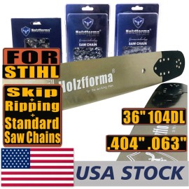 Holzfforma US Holzfforma 36" .404" .063" 104DL Guide Bar Chains For Stihl MS880 088 070 090