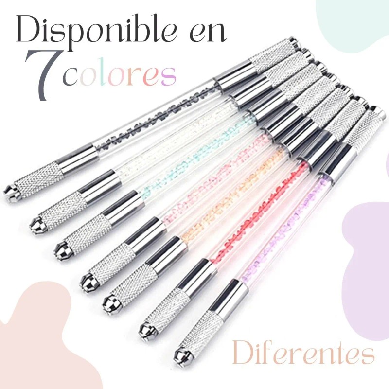 Pluma Inductor Manual Para Microblading Doble Punta Cejas F