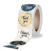 1500Pcs 1.5 Inch Thank You Floral Stickers, Round Gift Gift