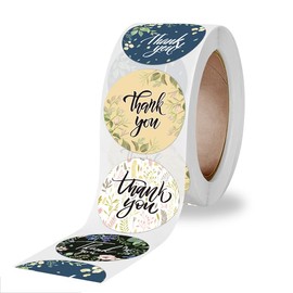 1500Pcs 1.5 Inch Thank You Floral Stickers, Round Gift Gift Merchandise Decorative Labels, Cookie Packaging Supplies,Order Stickers Packaging Supplies Crafts.