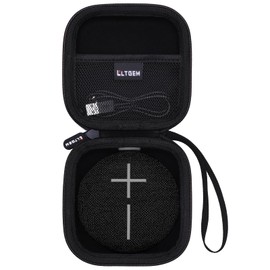 LTGEM Case Compatible with Ultimate Ears MINIROLL Ultra-Portable Waterproof Bluetooth Speaker, Black(Case Only)