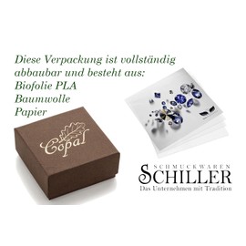 Copal Women's Necklace Amber Silver 925 Gold Coated – Extendible 45 – 50 cm – Natural Friendly – Gift Box, amber, Amber, amber pendant