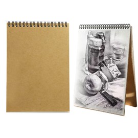 iXinyc A4 (11.69"x8.27") Spiral Sketch Book, Sketchbook for Drawing and Sketching, 30 Sheets, 160gsm Paper, Vertical Sketch Pad