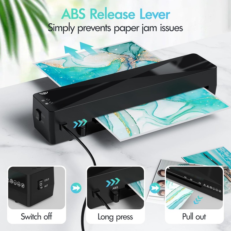 Kejector A4 Laminator with A4 Laminating Pouches and Paper Cutter,