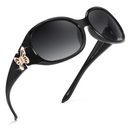 SIPHEW Polarised Sunglasses Womens Trendy Ladies Sunglasses with UV400 Protection Vintage Wrap Around Sun Glasses for Women