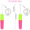 Oruola 4pcs Crochet Needles for Hair,2 Size Hair Crochet Hook,Dreadlock