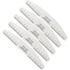 10Pcs Black Nail Art Files DIY Double Sided Emery Boards Nail Files with Ruler Useful Nail Tools,Nail Files and Buffers