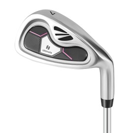 ULTIMATE Individual Golf Iron for Women, #7 Iron Golf Club with Steel Shaft and Headcover for Beginners and Average Golfers, #7 Single Iron for Right Handed, 36.5 Inch