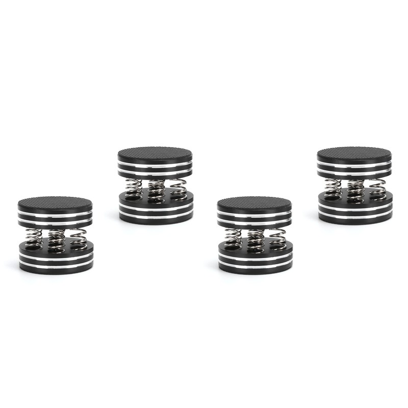 4PCS Spring Speaker Spikes Sound Dampening Feet for HiFi Amplifier/Speaker/Turntable/PlayerBlack
